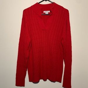 Liz Claiborne red Sweater PLUS SIZE 2X NWT